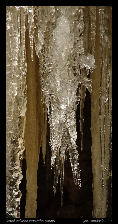 Detail Velkého ledového sloupu