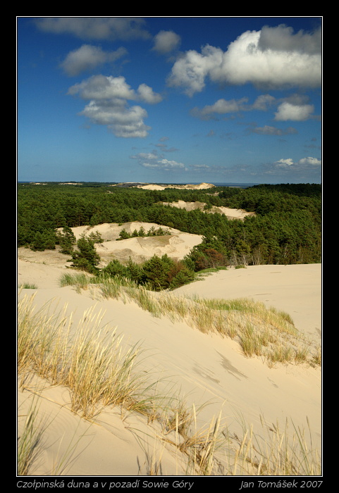 Czołpinká duna a v pozadí Sowie Góry