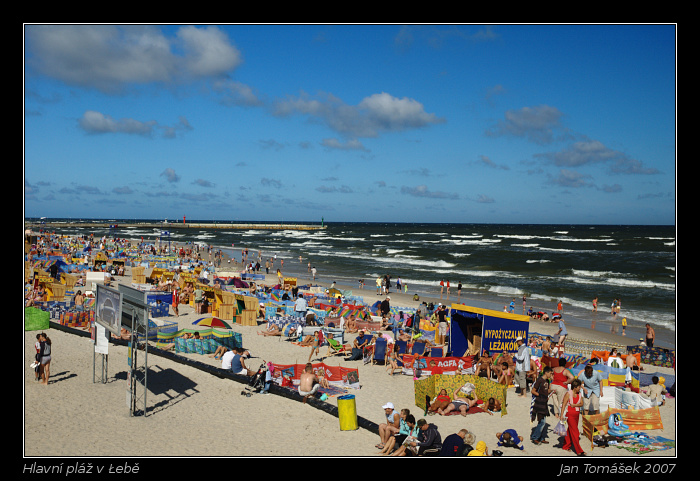 Hlavní pláž v Łebě