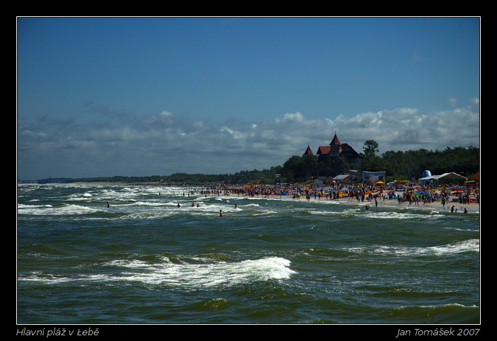 Hlavní pláž v Łebě